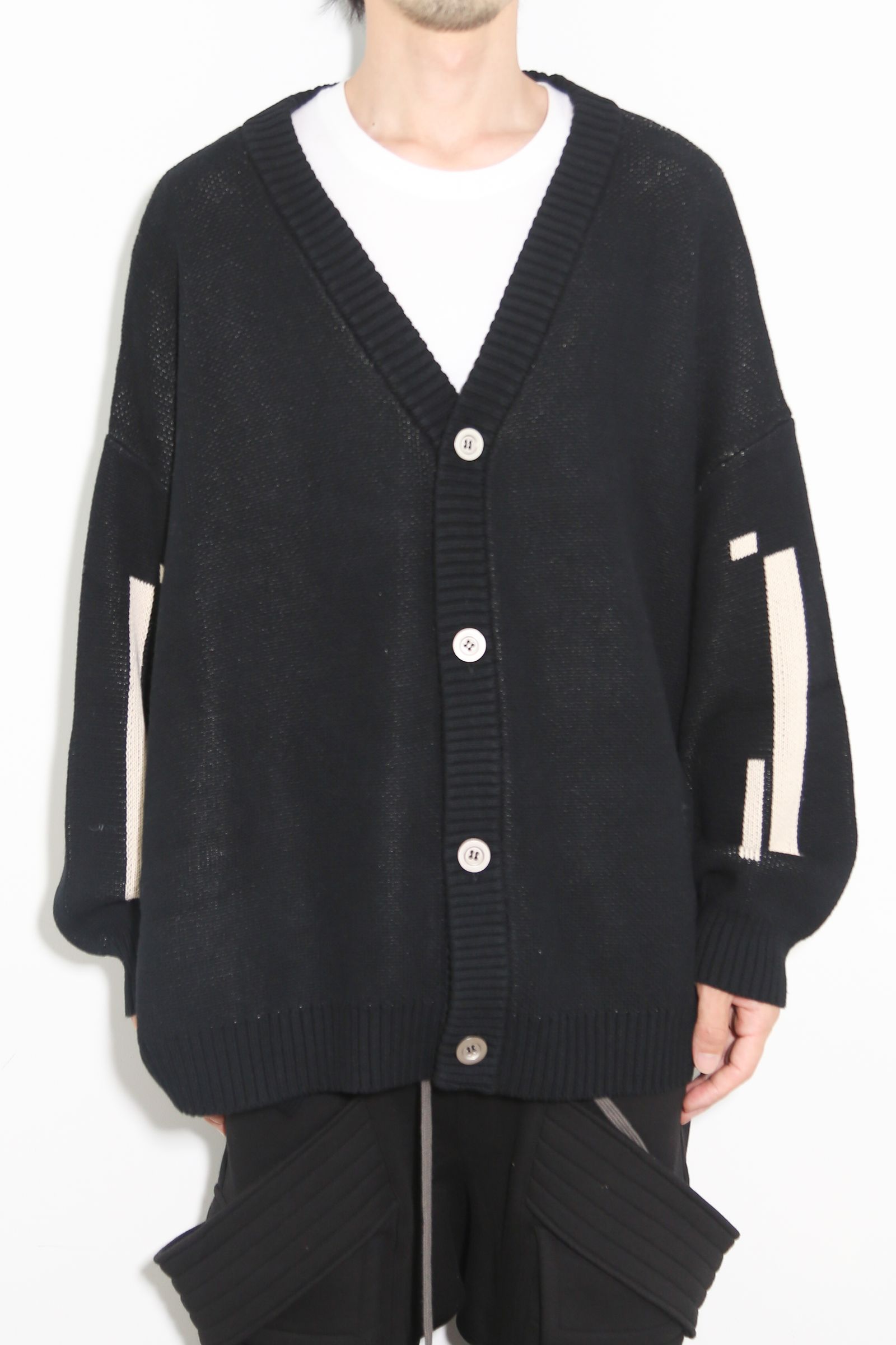 A.F ARTEFACT - 幾何学模様オーバーサイズカーディガン / Geo Pattern