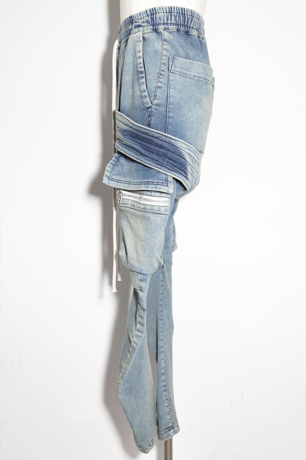 A.F ARTEFACT - サルエルカーゴスキニーデニム / Indigo Denim Cargo