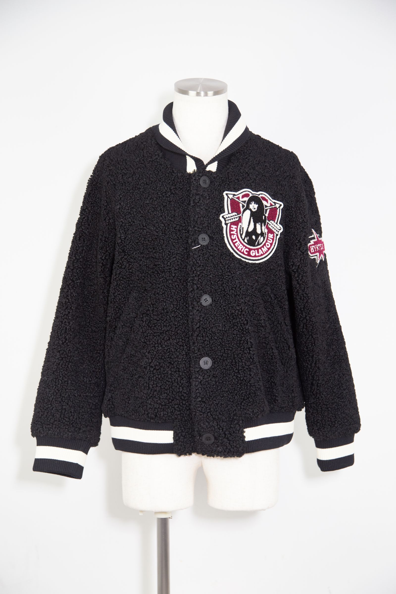 HYSTERIC GLAMOUR - HYSTERIC COLLEGEワッペン ボアスタジャン