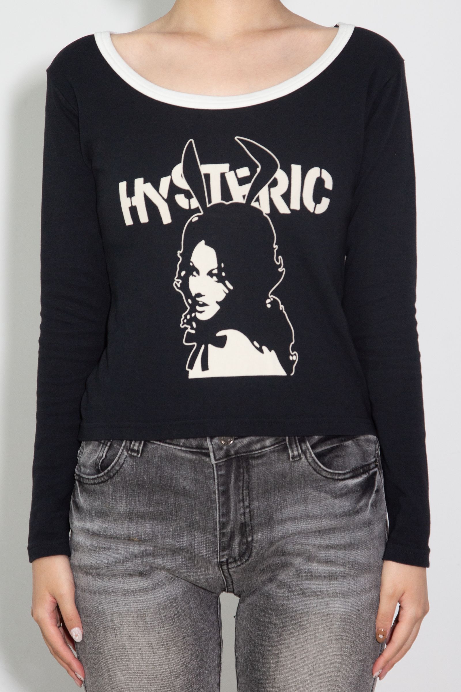 HYSTERIC GLAMOUR - [ラスト1点] BUNNY GIRLレースアップ チビTシャツ