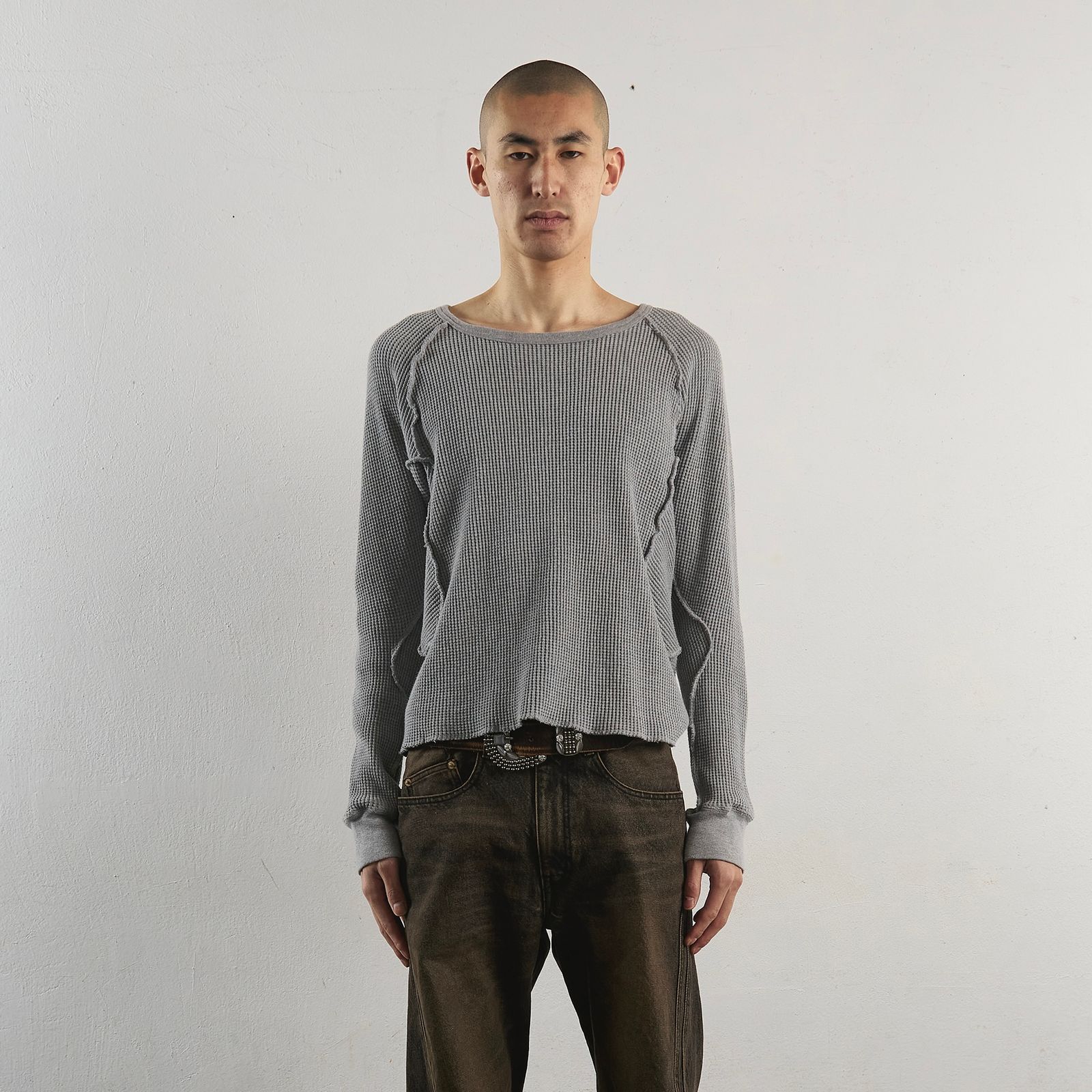 NVRFRGT - 【残りわずか】Waffle Thermal Long Sleeve T-shirt