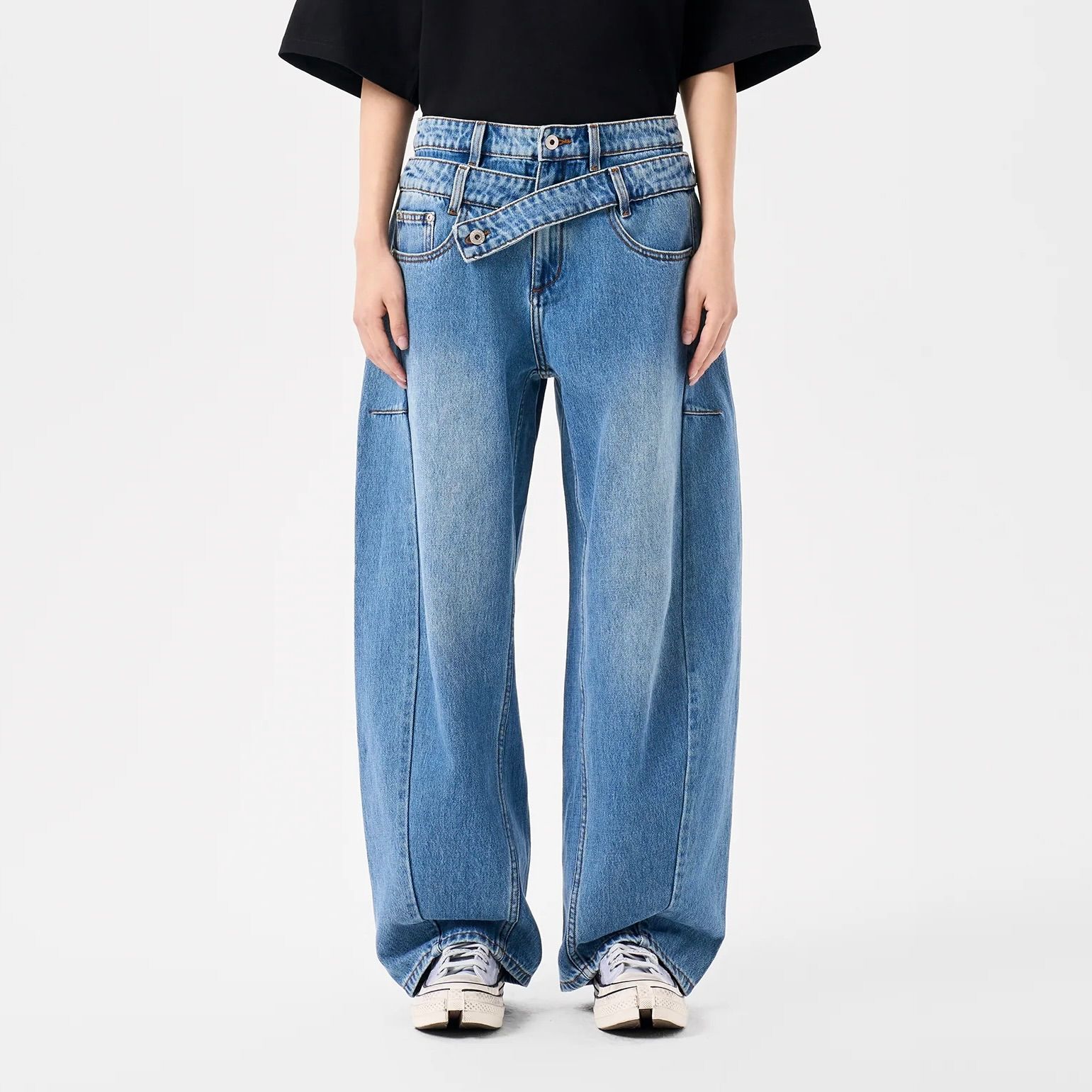 Feng Chen Wang - 【残り一点】Double Waist Denim Trousers | ACRMTSM