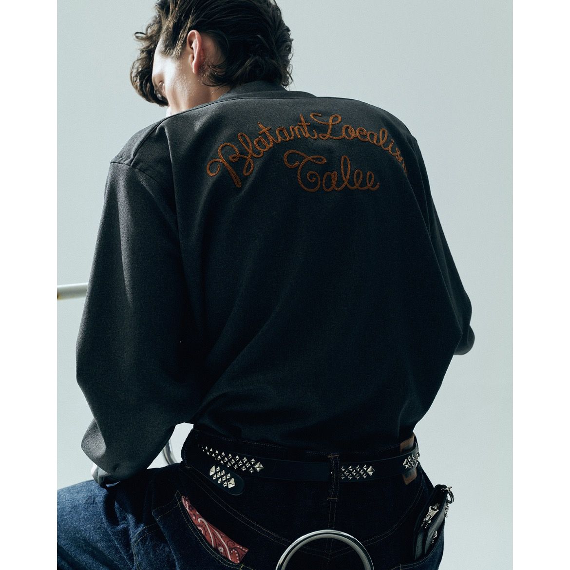 CALEE - 【残りわずか】Studs Leather Narrow Long Belt | ACRMTSM