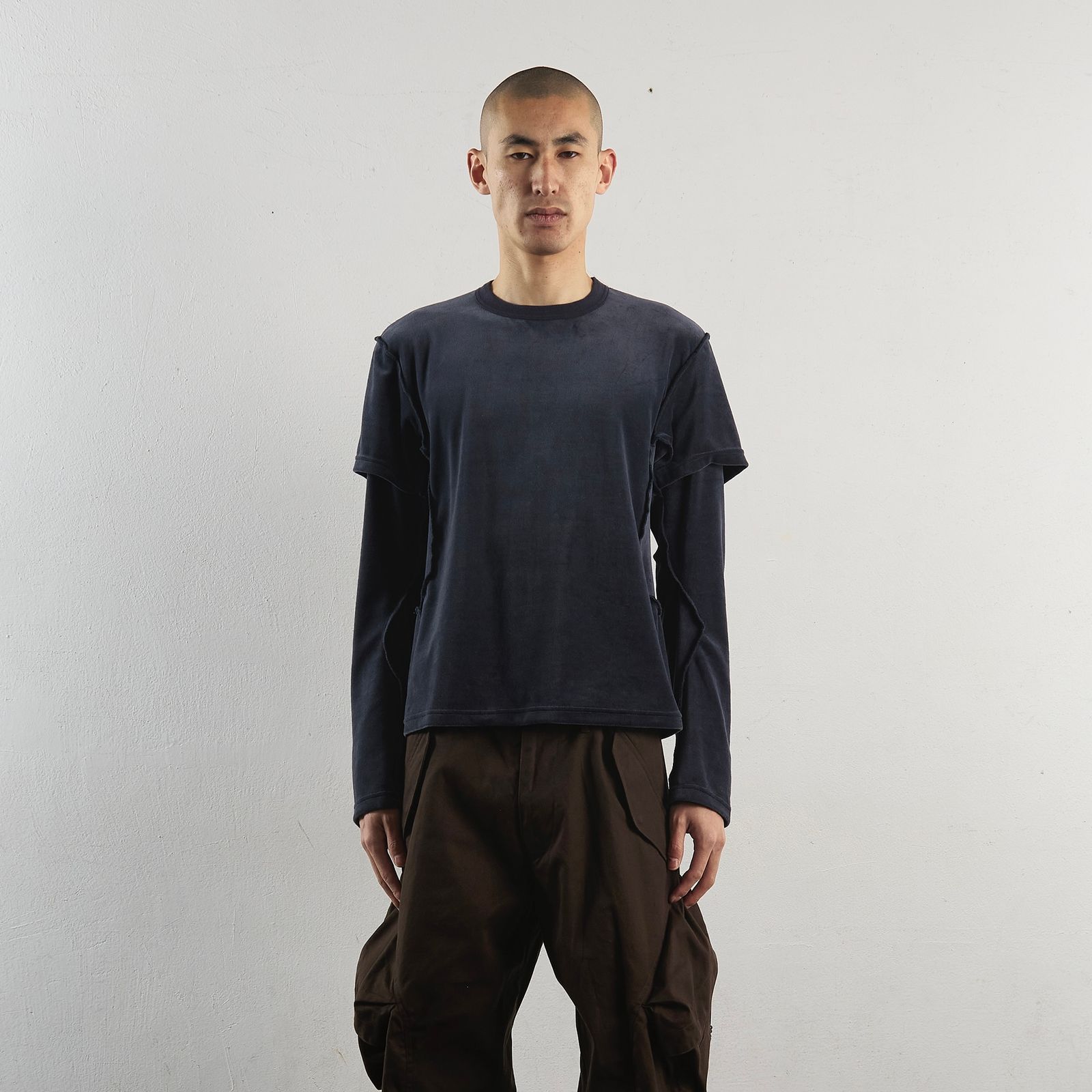NVRFRGT - 【残りわずか】Velour Double Layer Long Sleeve T-shirt