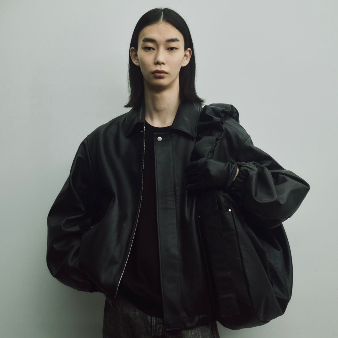 ssstein - 【残り一点】Sheep Leather Zip Short Jacket | ACRMTSM