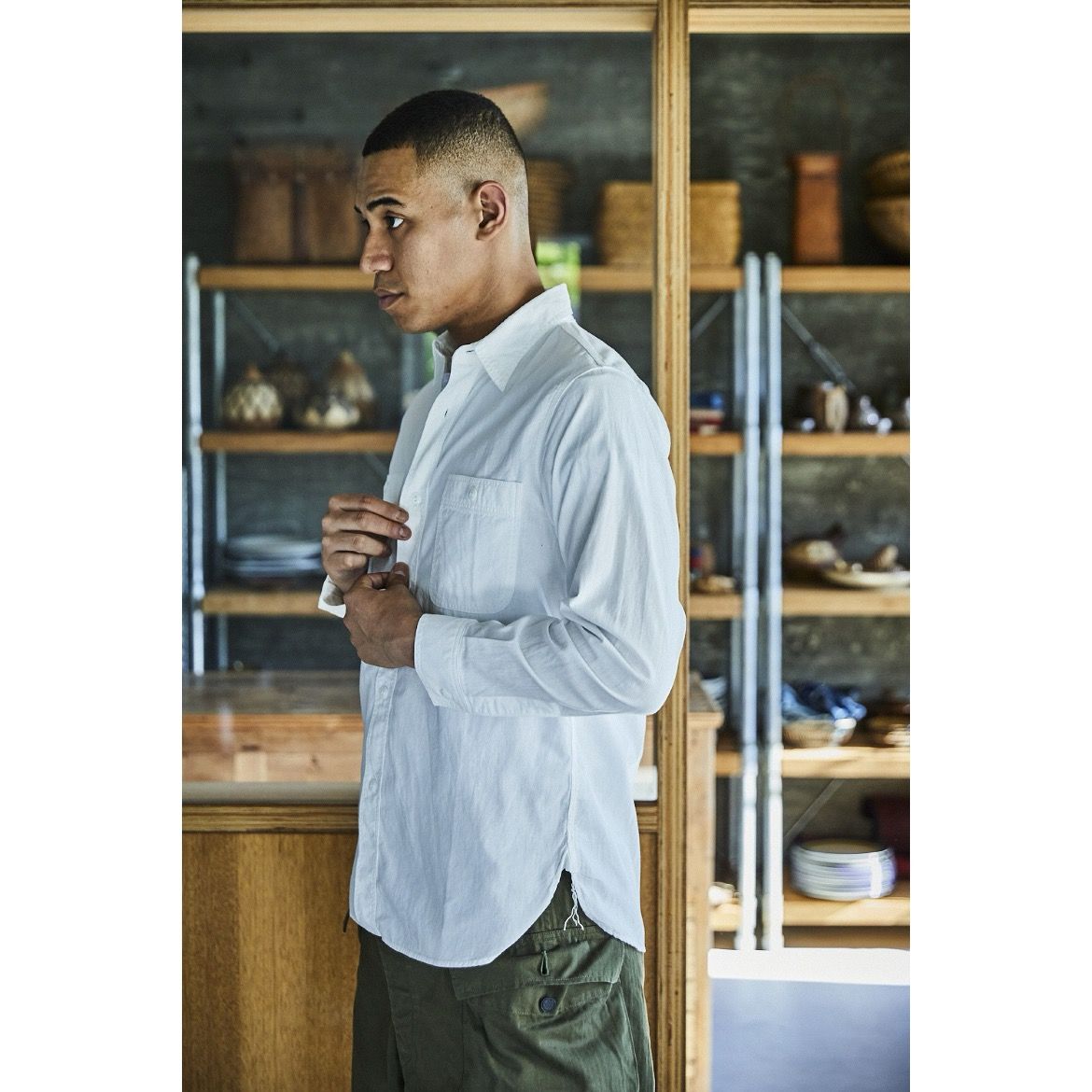 orSlow - 【残りわずか】White Chambray Work Shirt | ACRMTSM ONLINE