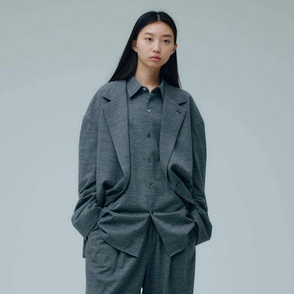 KANEMASA PHIL. - 【残り一点】36G Wool Herringbone Double Jacket