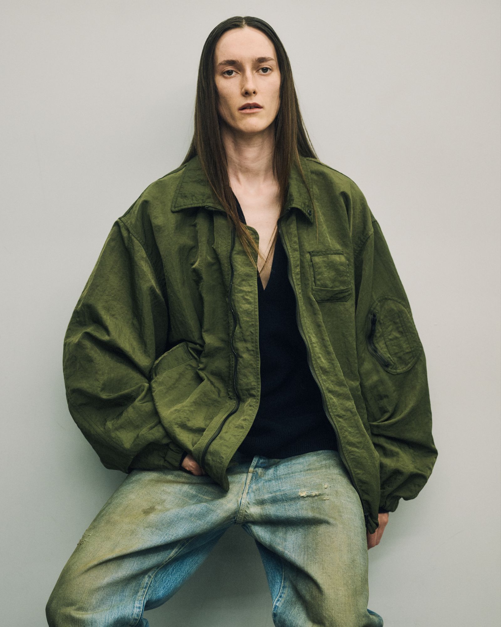 ssstein - 【残り一点】Bio Washed Nylon Oversized Fight Jacket