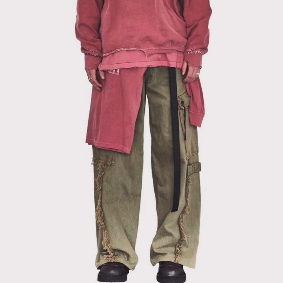 MINUS - 【残りわずか】Slash Seam Twist Cargo Jeans | ACRMTSM