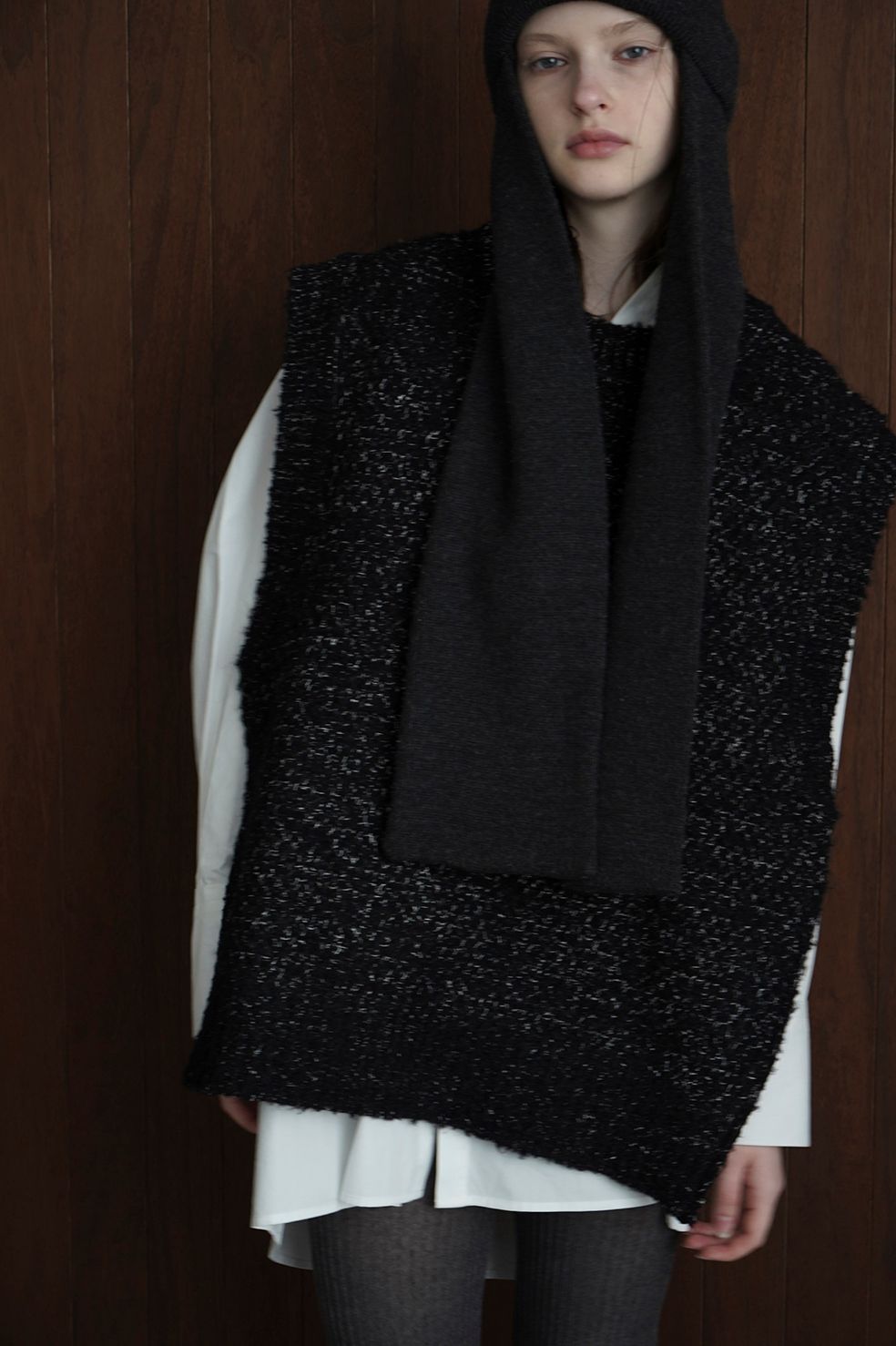 CLANE - サイド ジップ ツイード ニット ベスト - SIDE ZIP TWEED KNIT