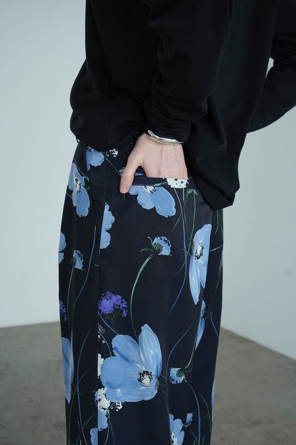CLANE - フラワーワイドパンツ - MULTICOLORED FLOWER WIDE PANTS