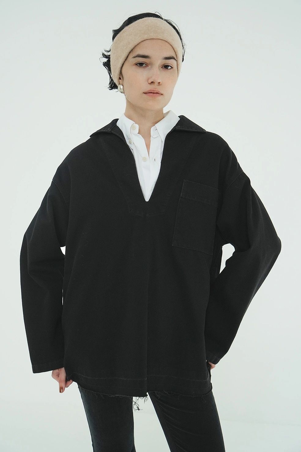 CLANE - ライトオンス デニムシャツ - DENIM OVER SKIPPER SHIRTS