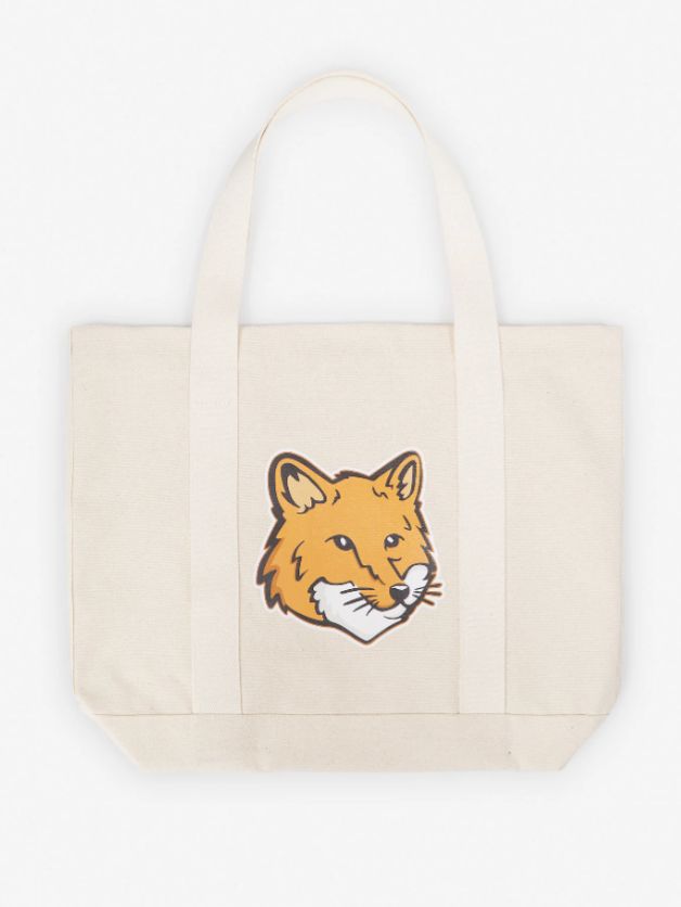 MAISON KITSUNÉ - フォックスヘッド プリント トートバッグ - FOX HEAD