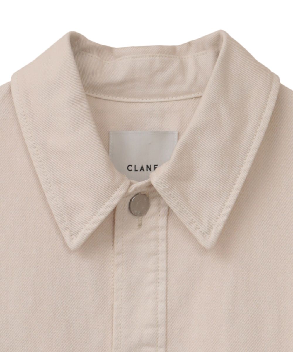 CLANE - デニムカバーオール - BACK SQUEEZE DENIM JACKET - WHITE