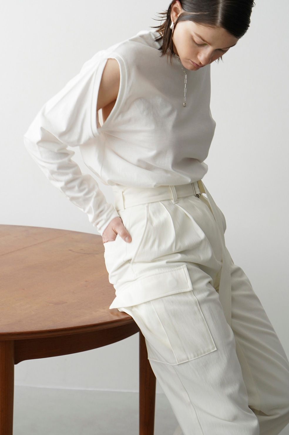 CLANE - ハイウエスト バック スリット カーゴパンツ - H/W BACK SLIT