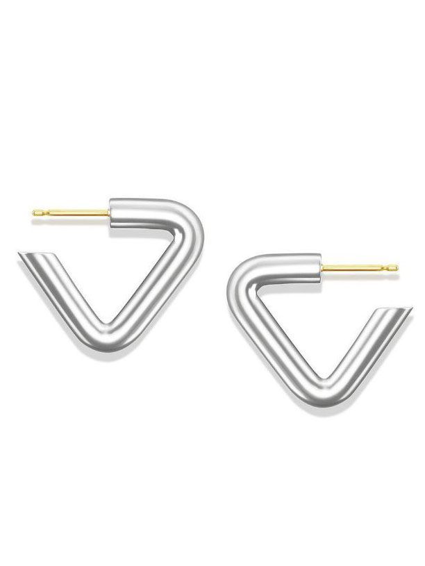 CAREERING - 【両耳用】TRIANGLE 501 WHITE トライアングル ピアス