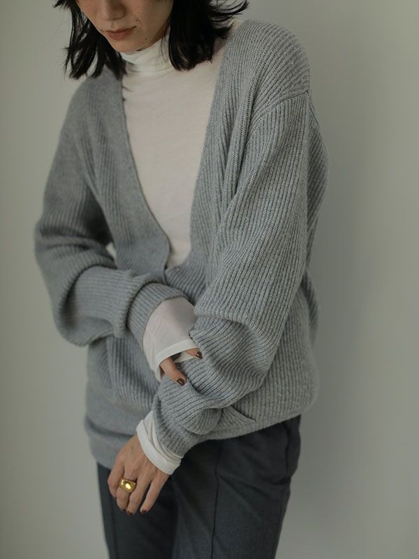 ETRE TOKYO - カシュクールニットプルオーバー - GREY | ADDICT WEB SHOP