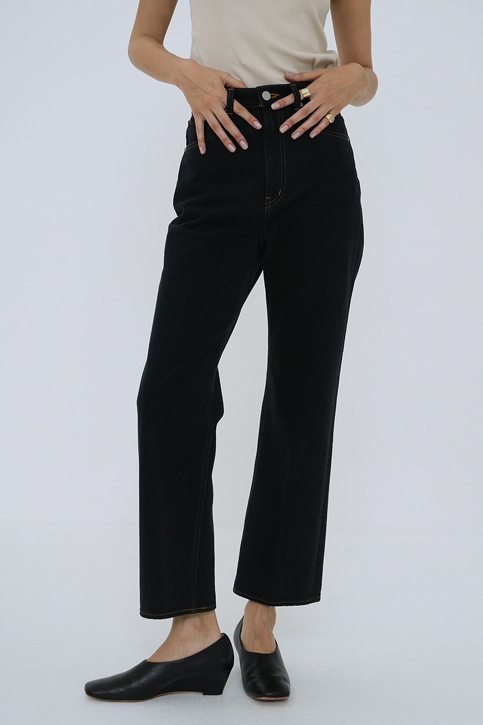 CLANE - リングデニムパンツ ライトブラック - RING DENIM PANTS