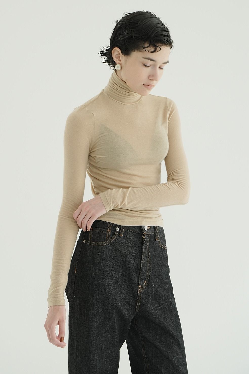 CLANE - カシミヤ混タートルネックカットソー | COMFORTABLE TURTLE
