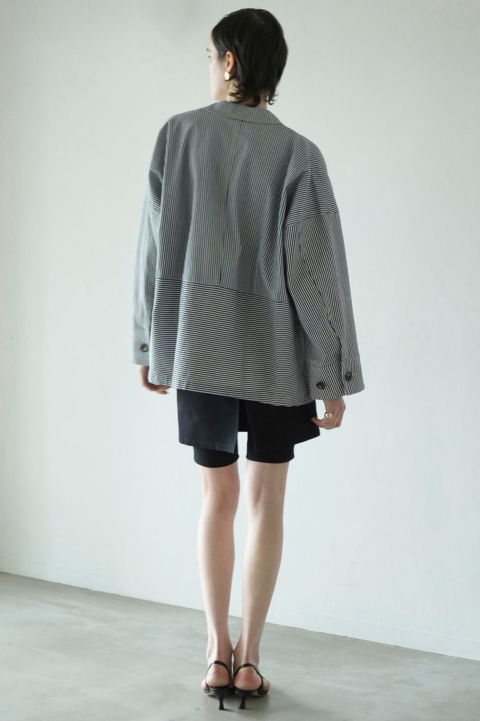 CLANE - カバーオール ジャケット - ストライプ - WORK OVER JACKET