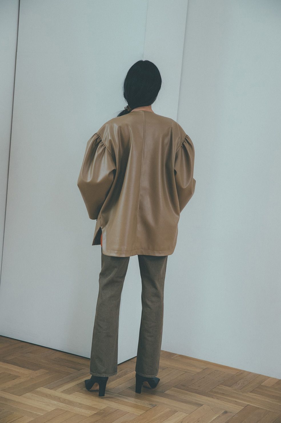 CLANE - ボリュームスリーブレザーブルゾン - VOLUME SLEEVE LEATHER