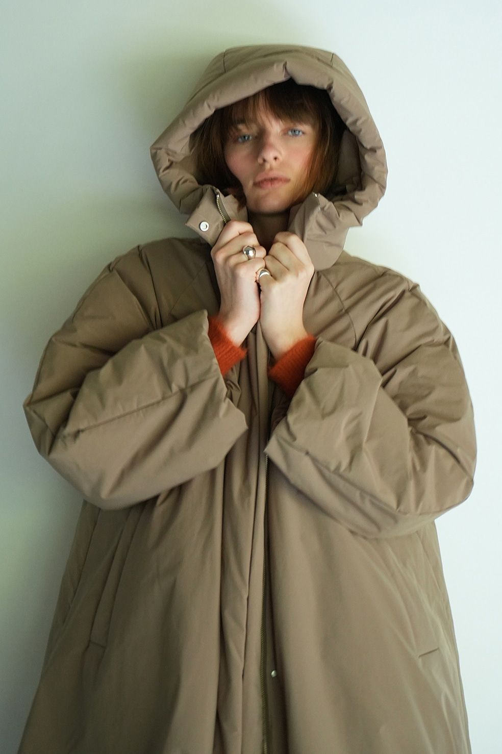 CLANE - バルーン フーディ ロングダウンコート - BALLOON HOODIE LONG