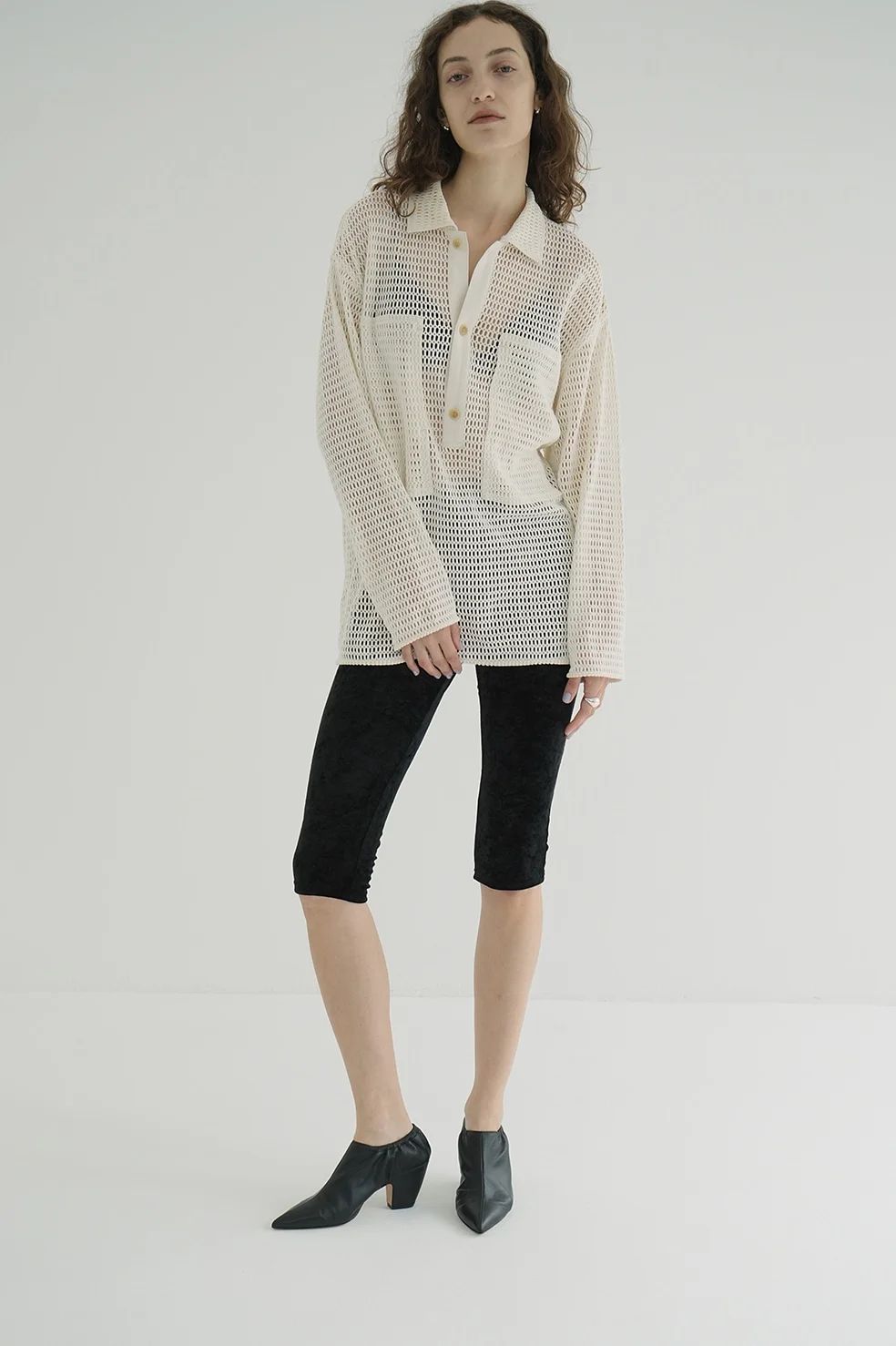 CLANE - ベロアカプリパンツ - VELOUR CAPRI PANTS BLACK | ADDICT WEB