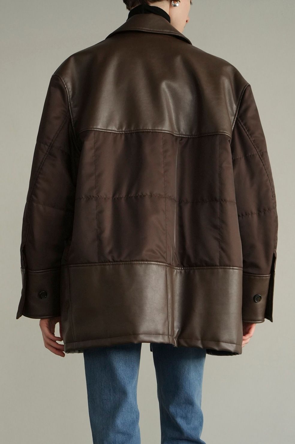 CLANE - ヴィーガンレザー オーバーサイズ ジャケット - LEATHER