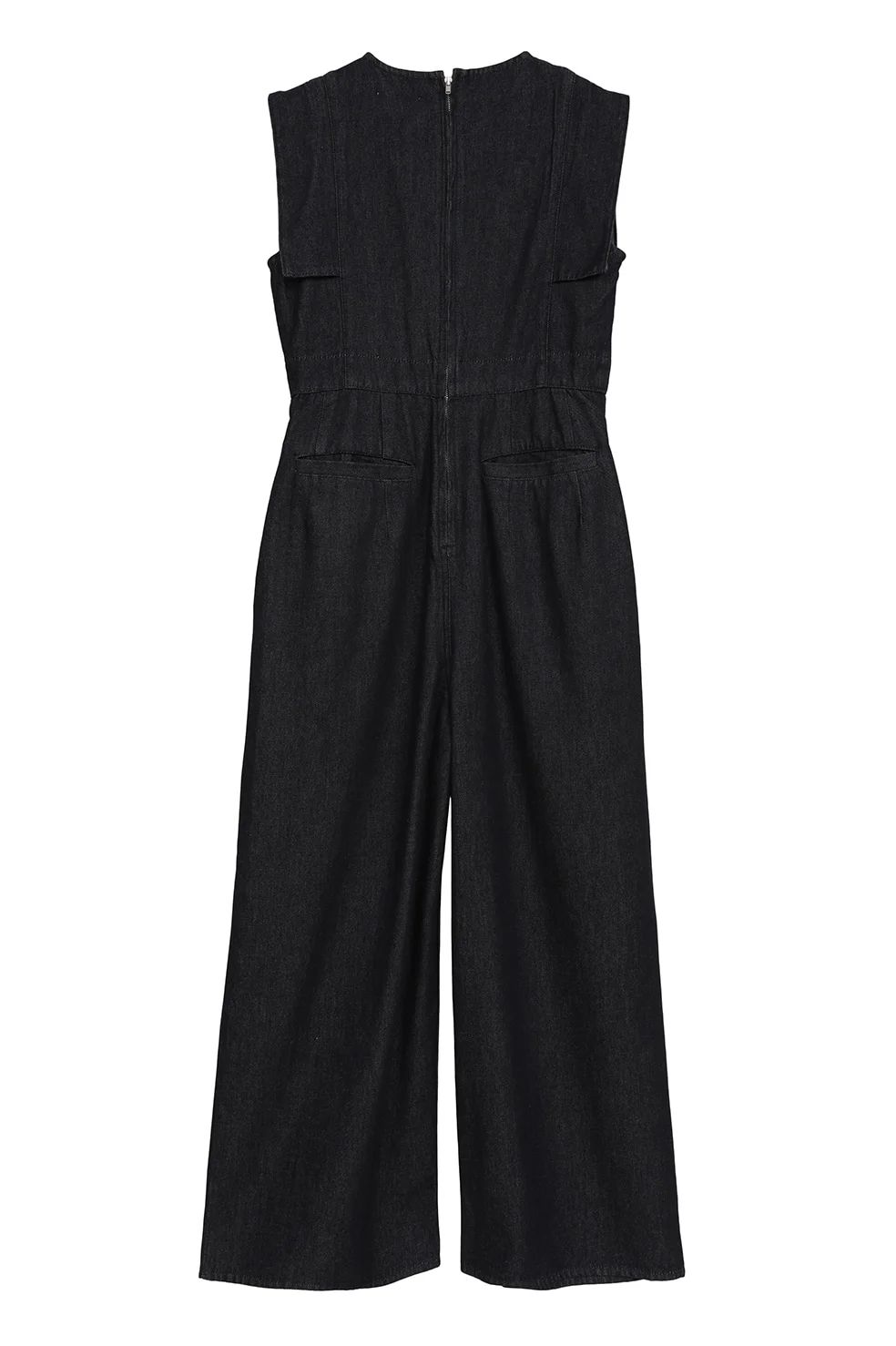 CLANE - スクエア―スリーブ デニムオールインワン - SQUARE SLEEVE