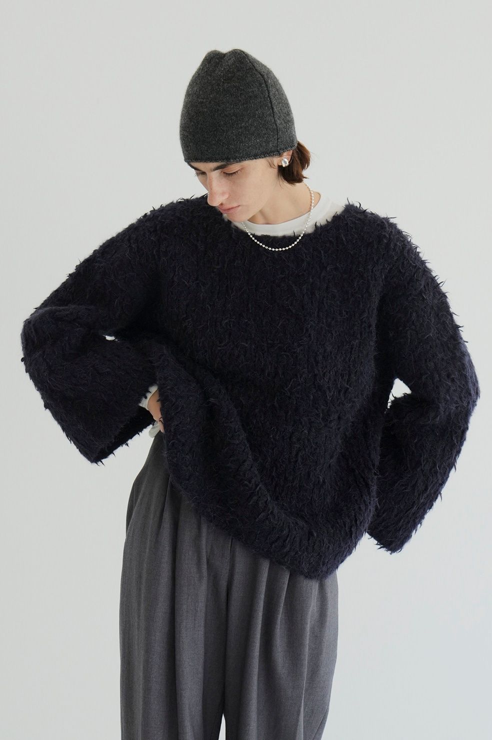 CLANE - ベアシャギー ハンドニットトップス - BEAR SHAGGY HAND KNIT