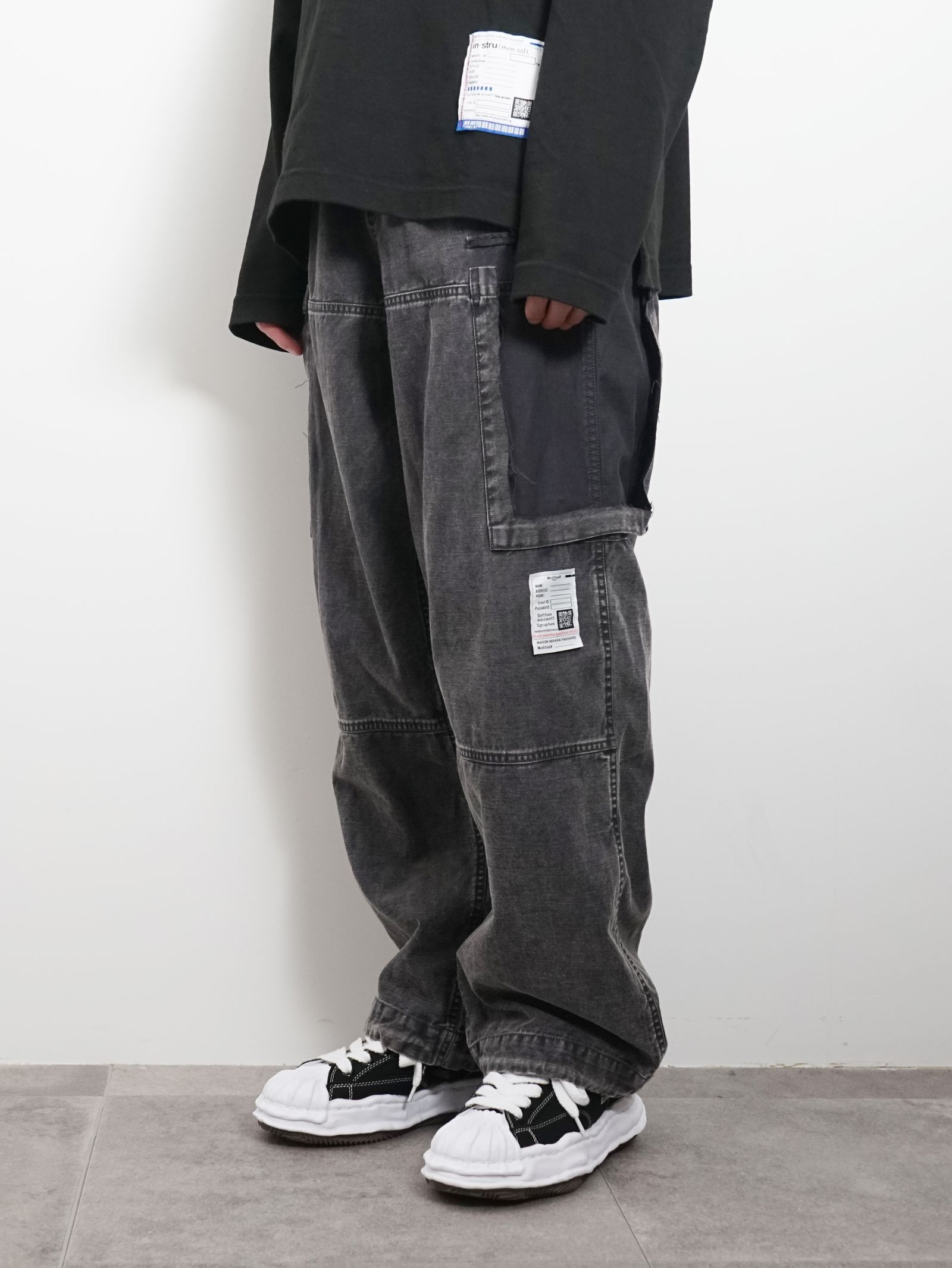 Maison MIHARA YASUHIRO - コットンサテン カーゴパンツ - Cotton