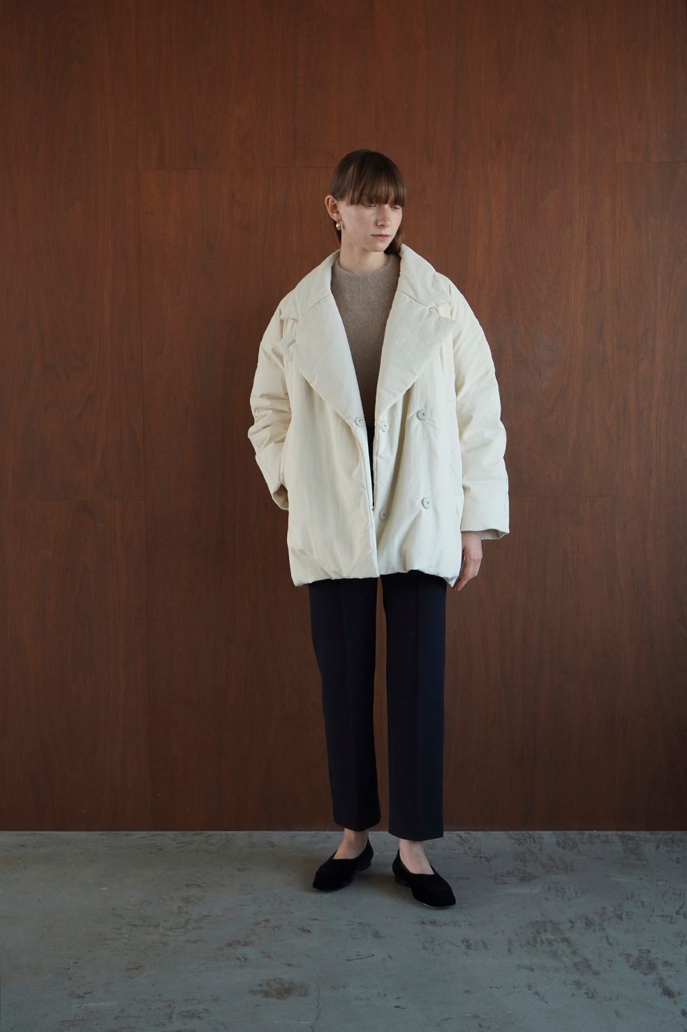 CLANE - コクーン ダウン コート - COCOON SHORT DOWN COAT - IVORY