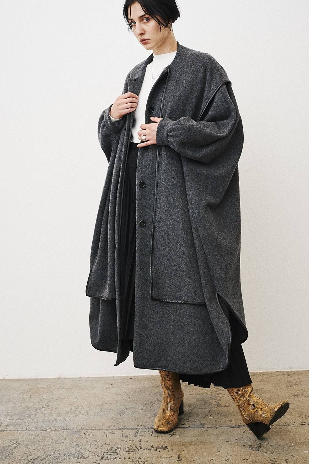 CLANE - ショールフードバルーンコート - SHAWL HOOD BALLOON COAT