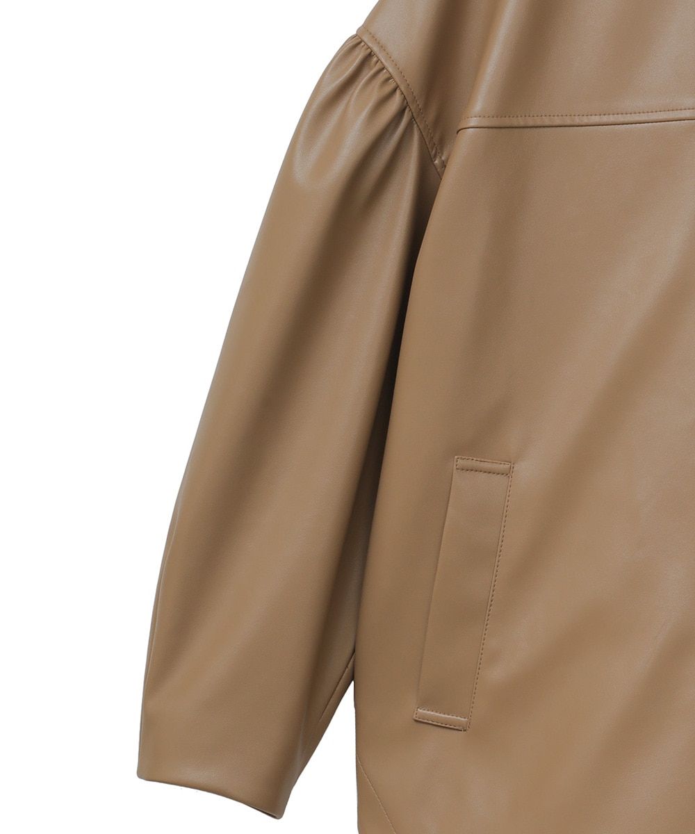 CLANE - ボリュームスリーブレザーブルゾン - VOLUME SLEEVE LEATHER