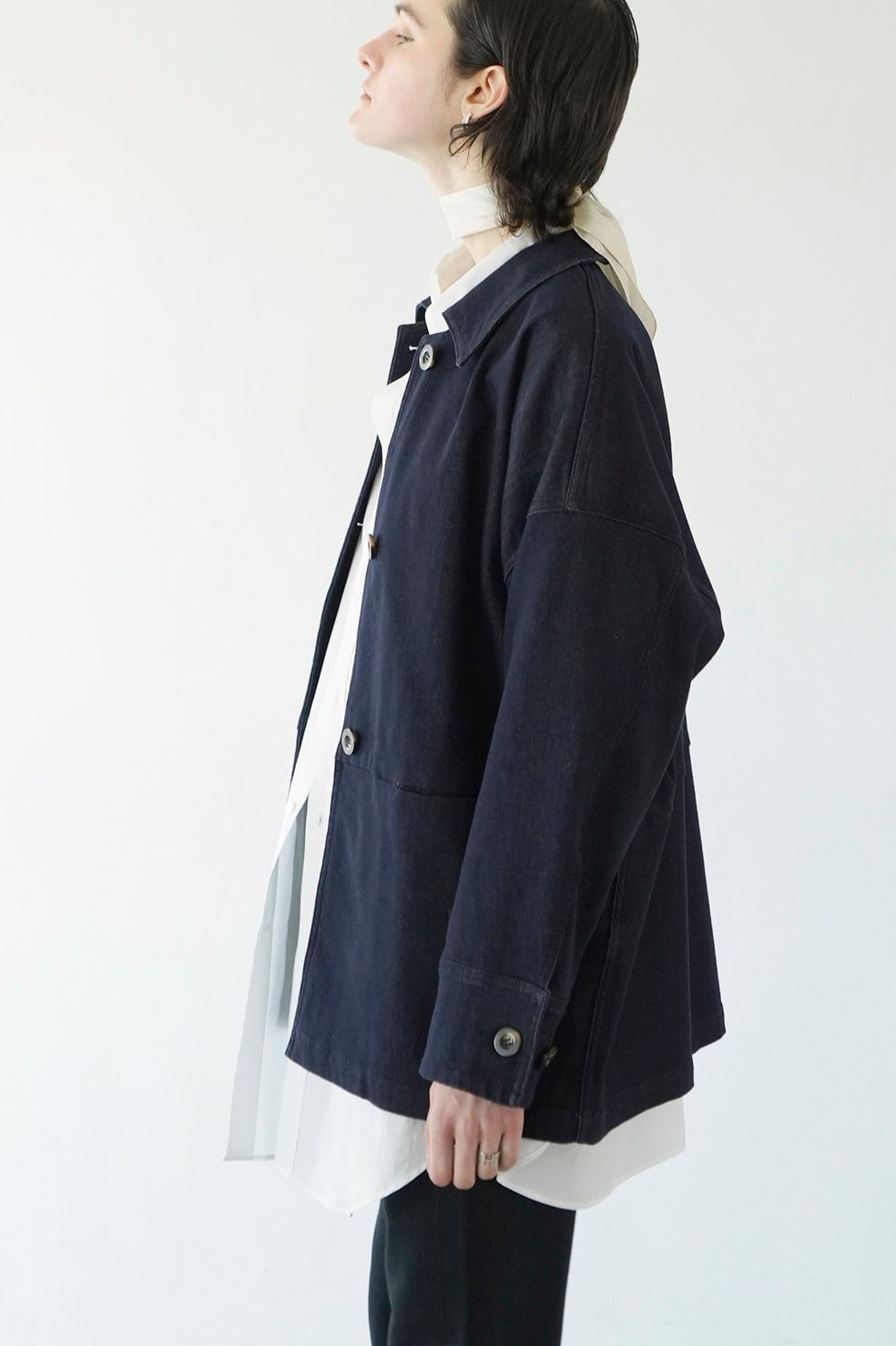 CLANE - カバーオール ジャケット - インディゴ - WORK OVER JACKET