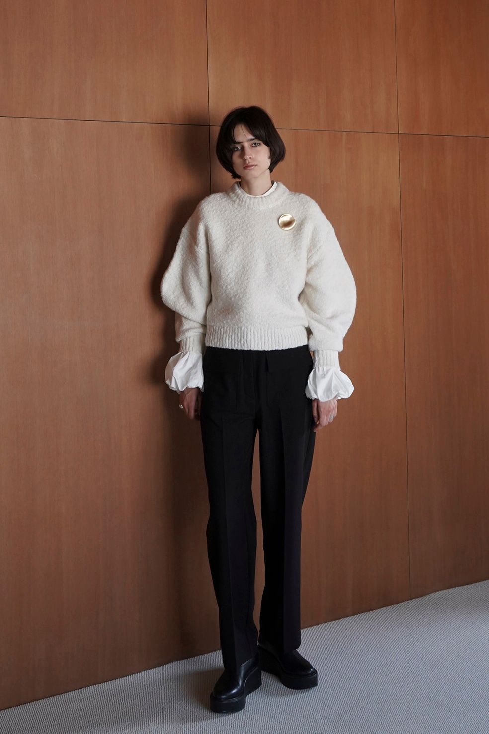 CLANE - ブローチ セット ソフトスラブ ニットトップス - BROOCH SET