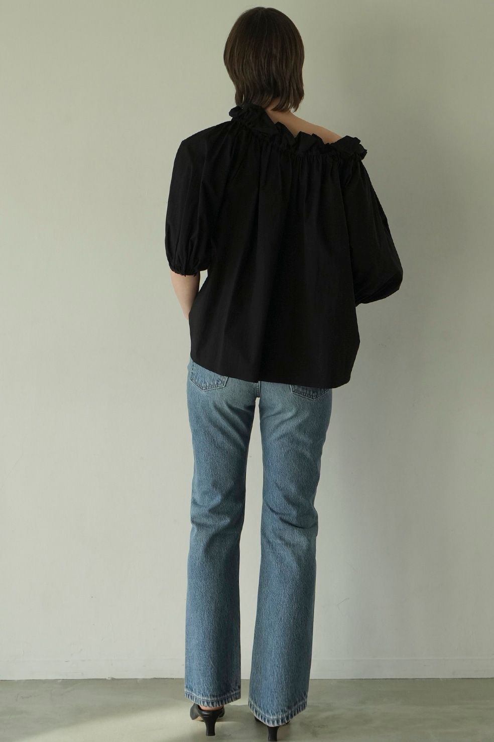 CLANE - パフネックトップス - 2WAY PUFF NECK TOPS - BLACK | ADDICT