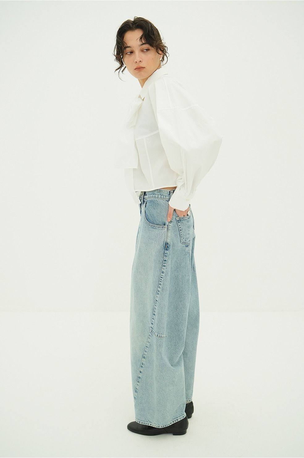 CLANE - コクーン バルキー デニムパンツ - COCOON BULKY DENIM PANTS