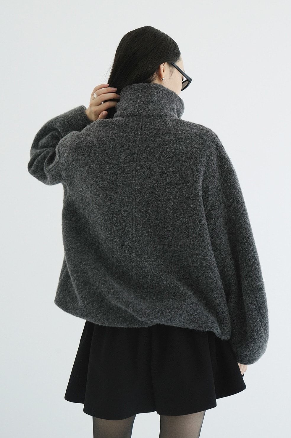 CLANE - ハーフジップトップス - SLIVER HALF ZIP TOPS (GREY