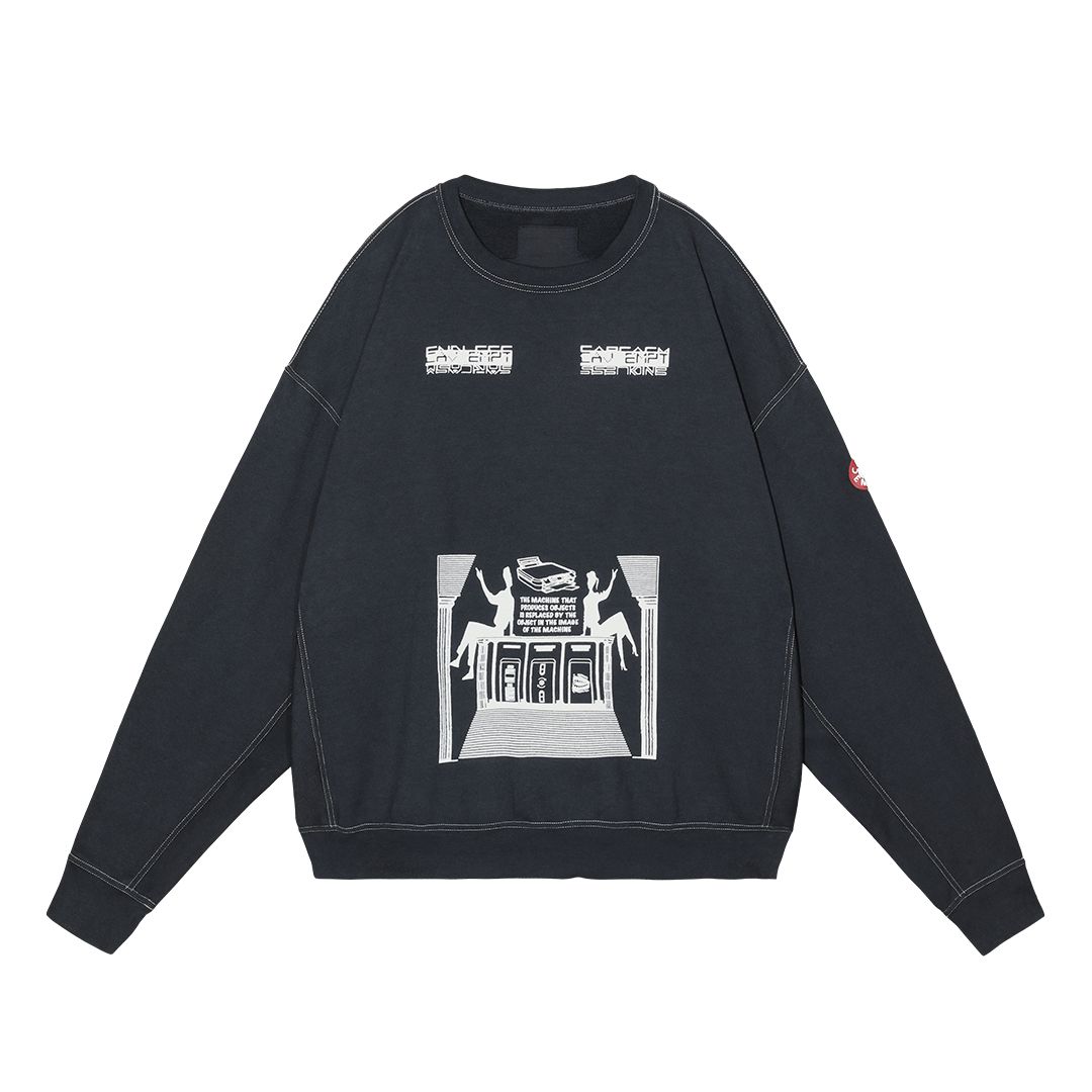 C.E - Overdye MD Machines Crew Neck Black | ALTERFATE