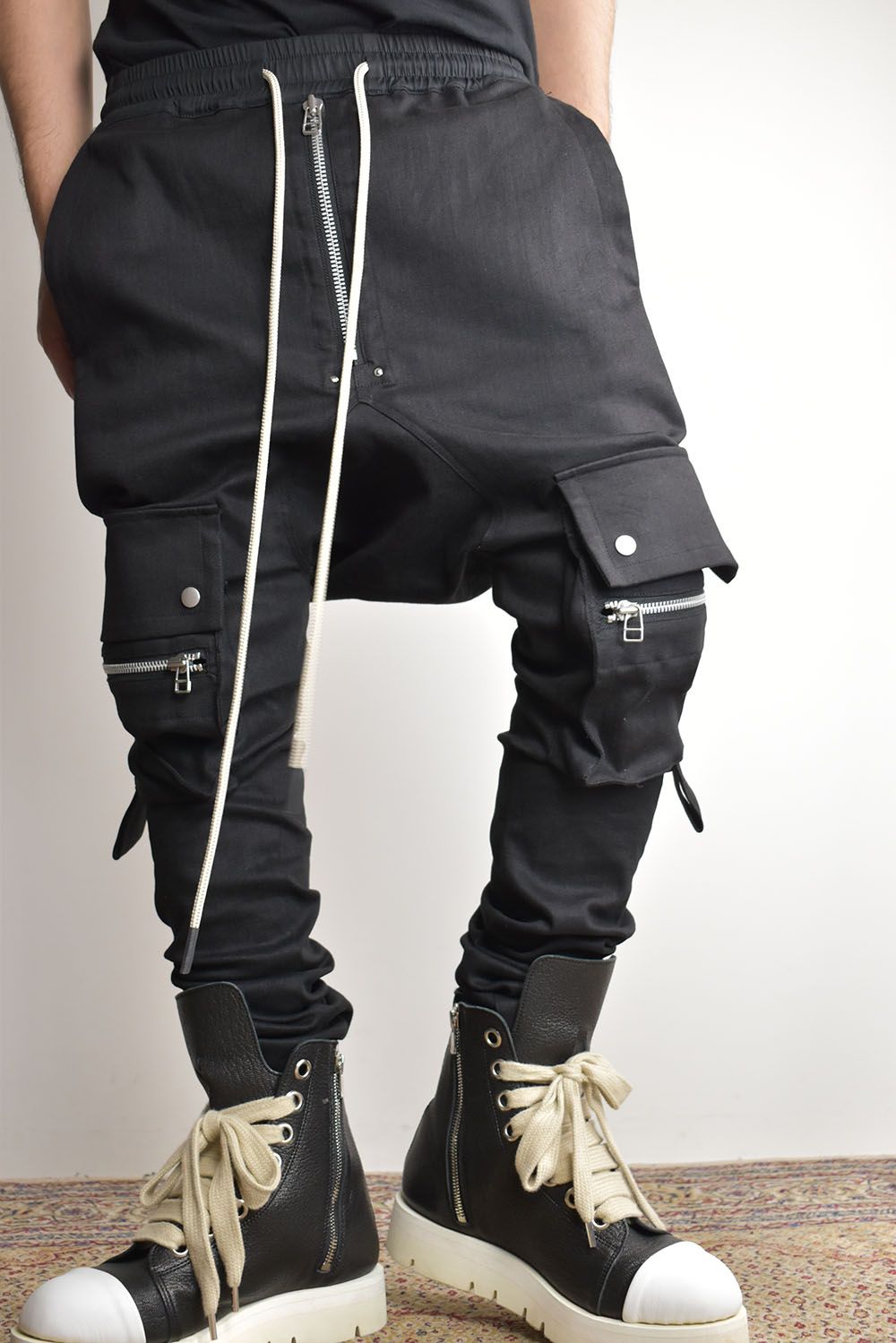 A.F ARTEFACT - Stretch Denim Cargo Sarrouel Skinny