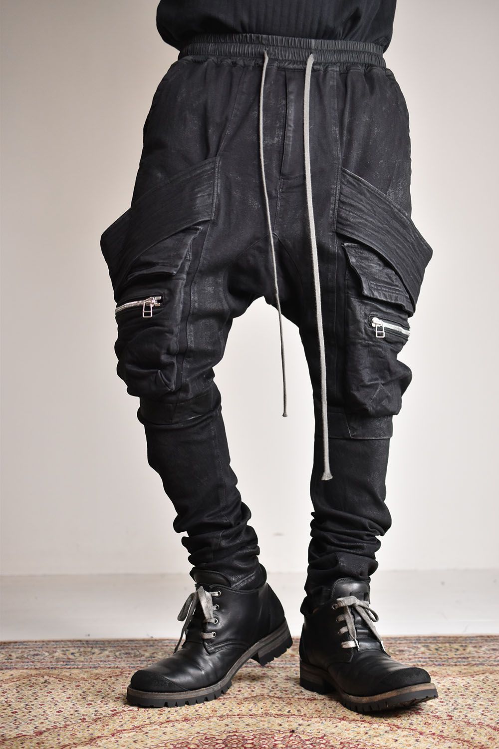 A.F ARTEFACT - Denim Coating Cargo Sarouel Skinny