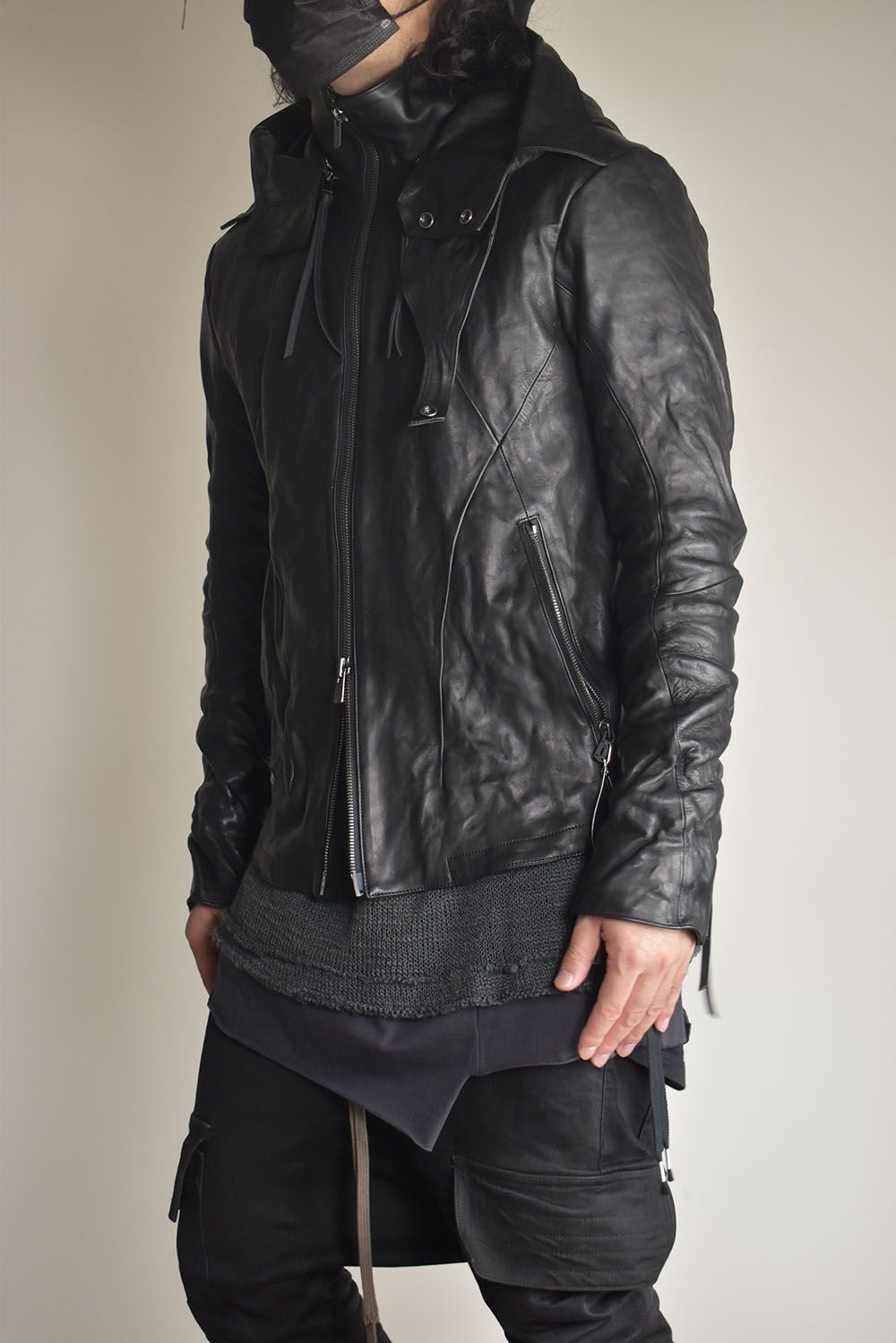 D.HYGEN - Horse Leather Hood Attachd Jacket 