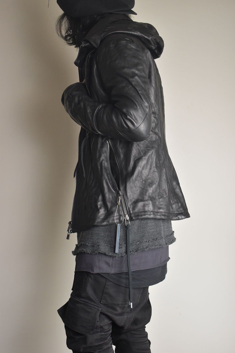 D.HYGEN - Horse Leather Hood Attachd Jacket 