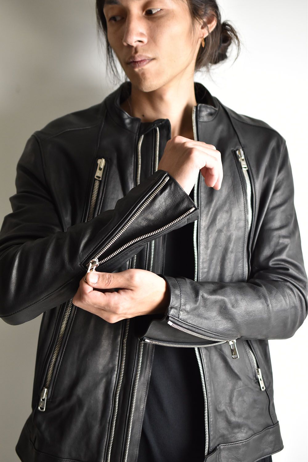 レア ripvanwinkle ニット ダック地 切り替え シングルライダース レア