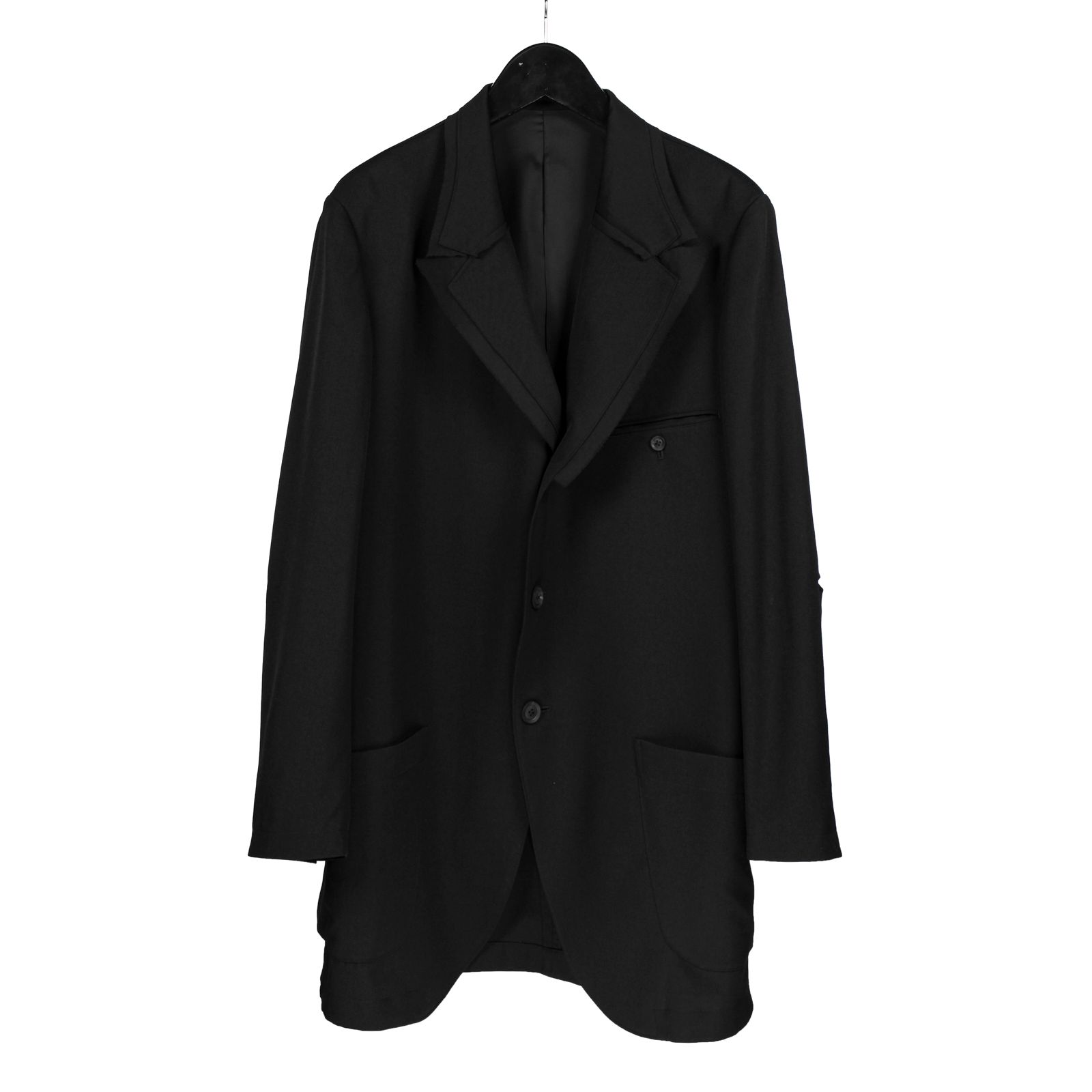 yohji yamamoto - pour homme 裁ち切りラペルJギャバ / HG-J22-100