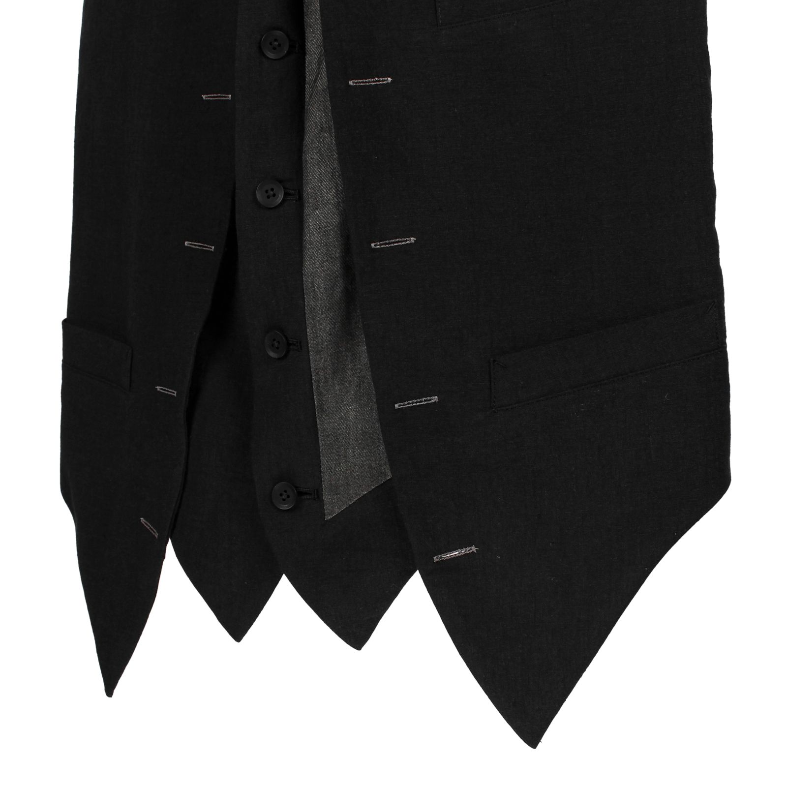 yohji yamamoto - pour homme | 身頃二重切り替えベスト (メンズ