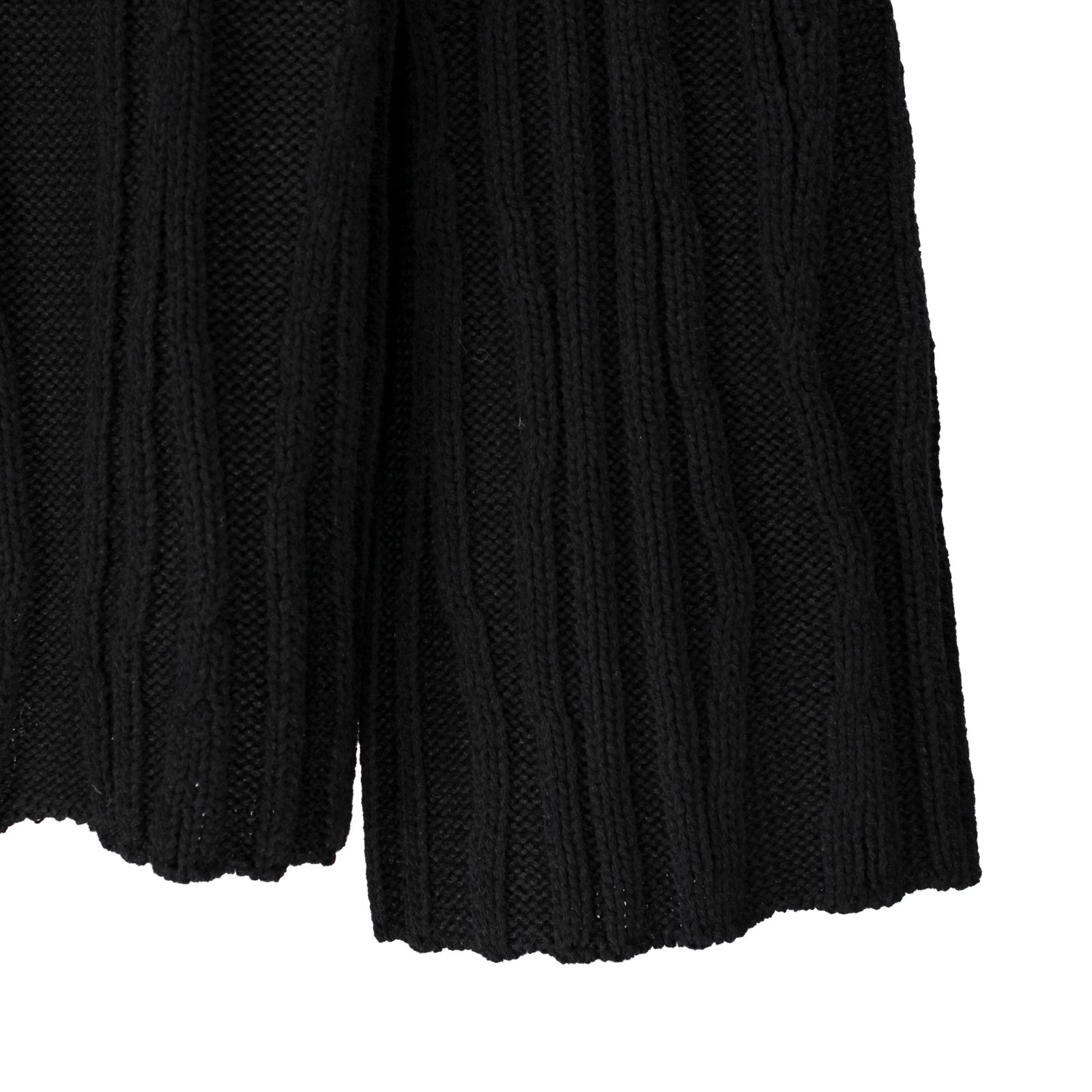 yohji yamamoto - pour homme | 変形リブ丸首 ニット (メンズ