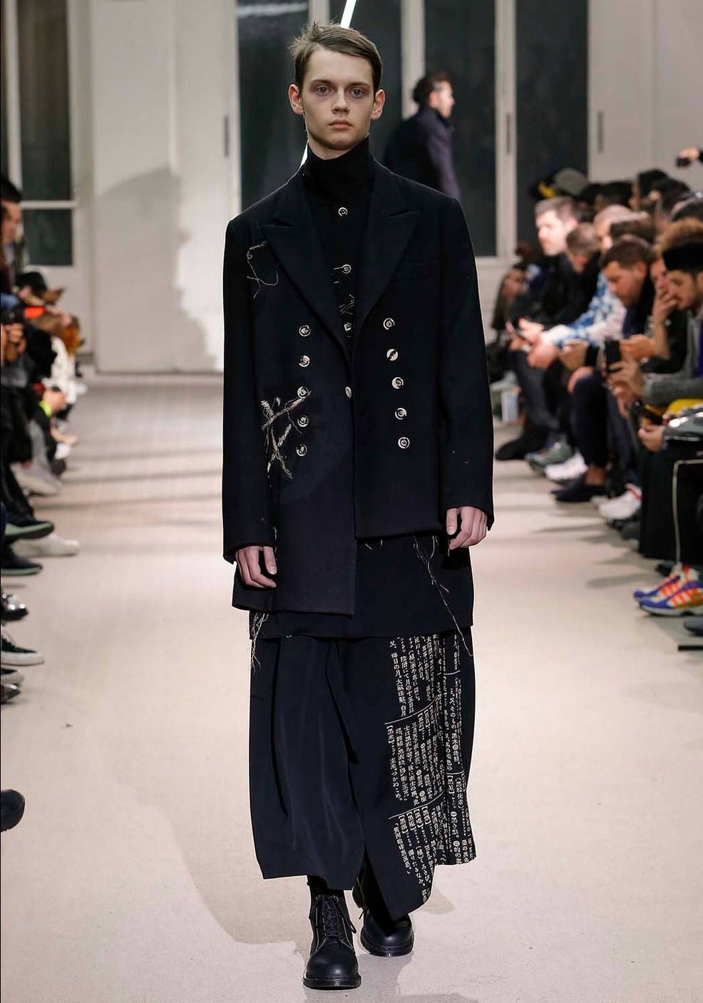 yohji yamamoto - Yohji Yamamoto [HC-P67-113 / ラップパンツ太・漢字