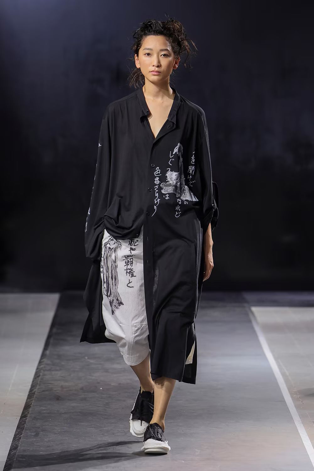 yohji yamamoto - pour homme | 手書きプリントロングB (メンズ